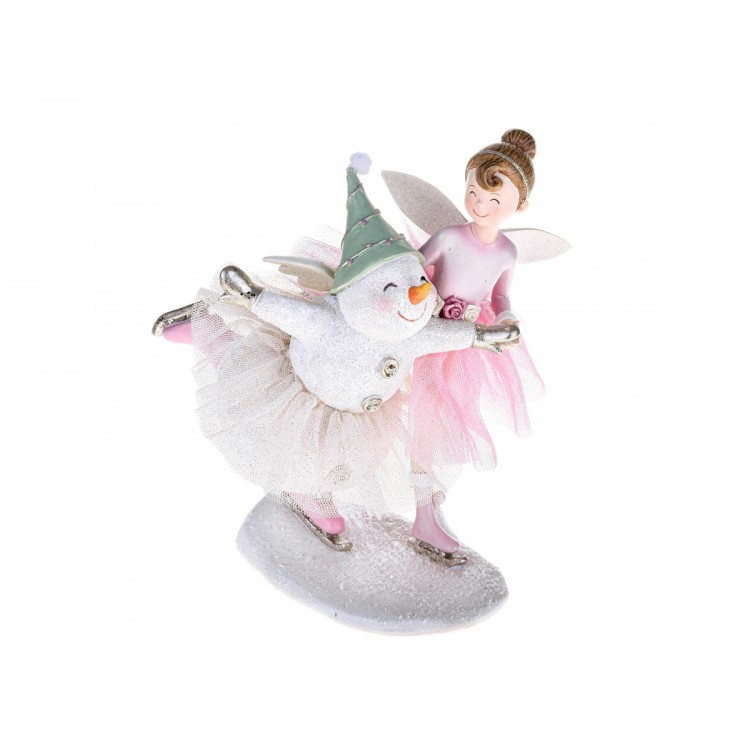 Fatina con pupazzo di neve 22 cm