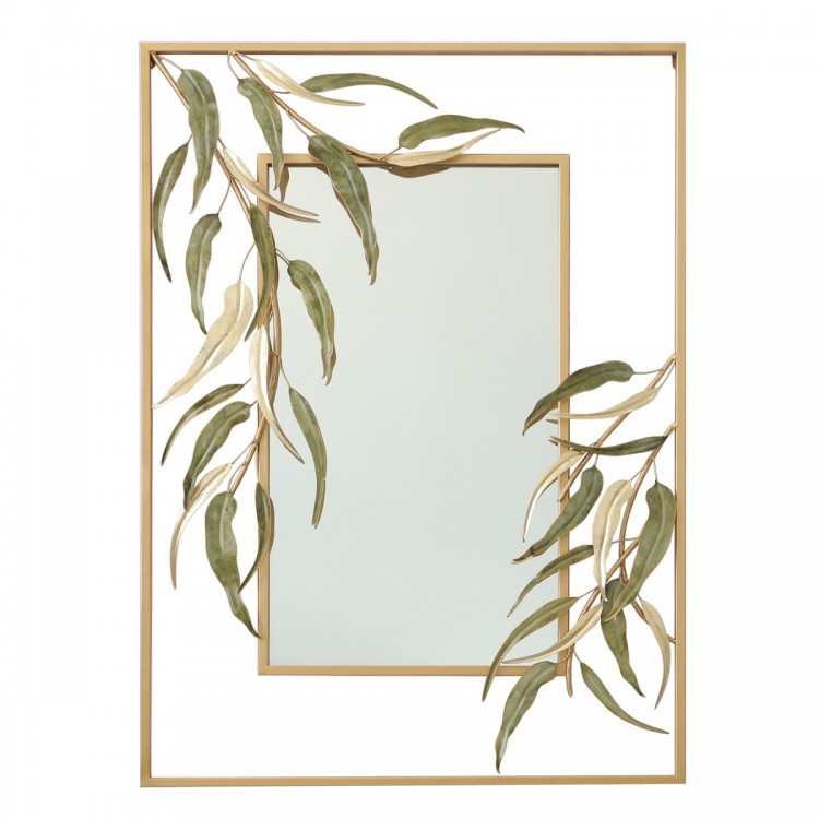 Specchio decorativo con foglie
