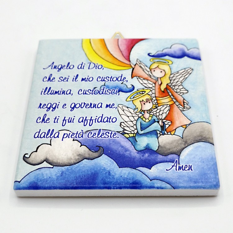 "Angelo di Dio" bomboniera solidale-Celeste