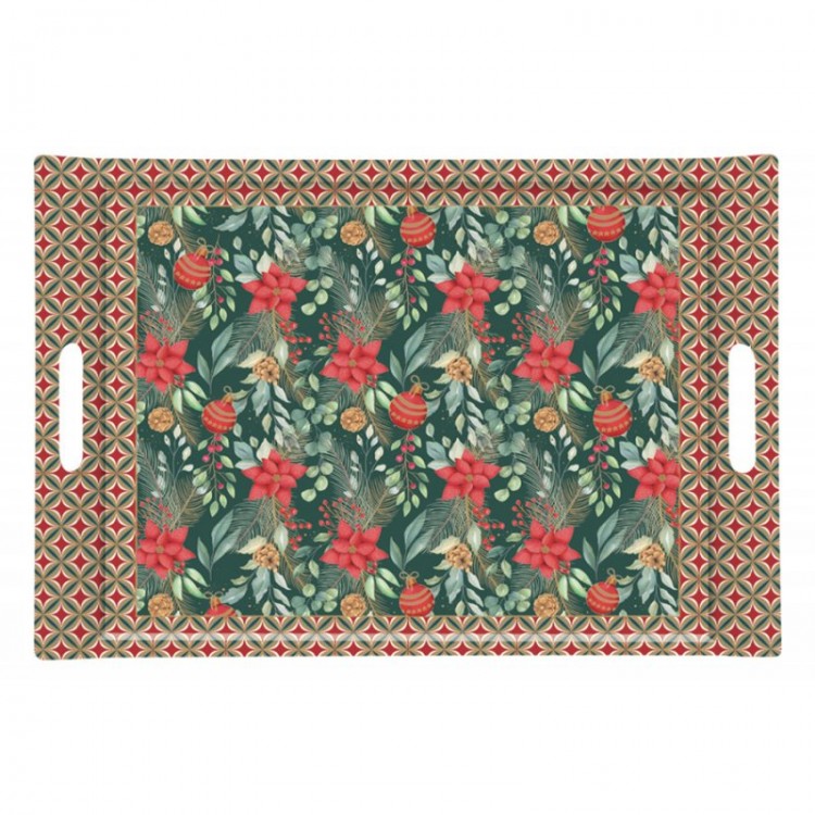 Vassoio in melamina linea Christmas Joy di Easy Life 49 x 34 cm