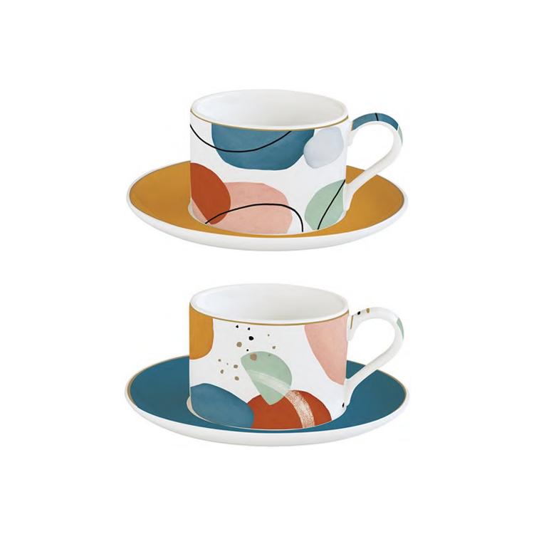 Set due tazze con piattino Shapes