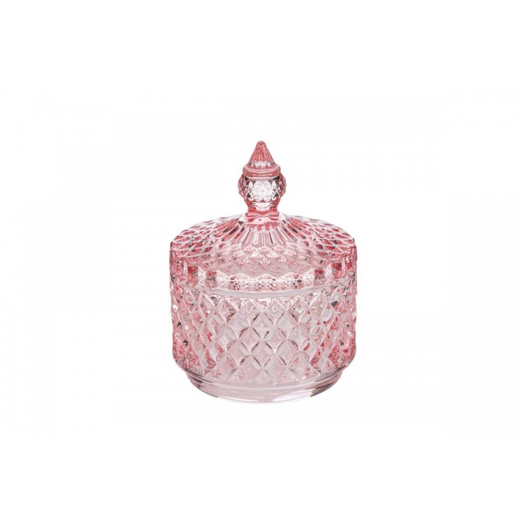 Scatola in Vetro Rosa Dorothy – Eleganza Classica per i Tuoi Spazi