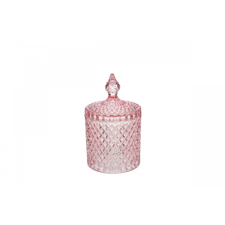 Scatola in Vetro Rosa Dorothy – Eleganza Classica per i Tuoi Spazi