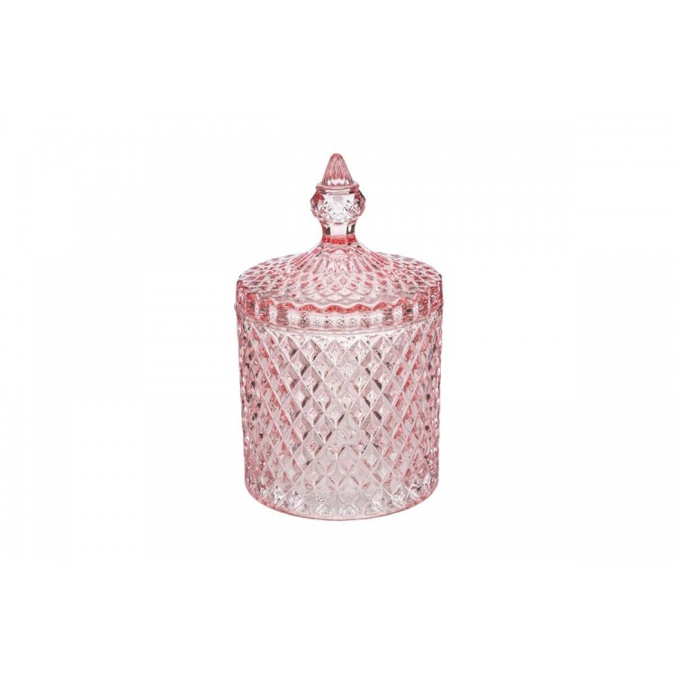 Scatola in Vetro Rosa Dorothy – Eleganza Classica per i Tuoi Spazi