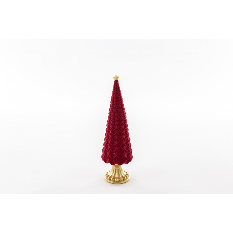 Albero resina velluto oro h. cm 20