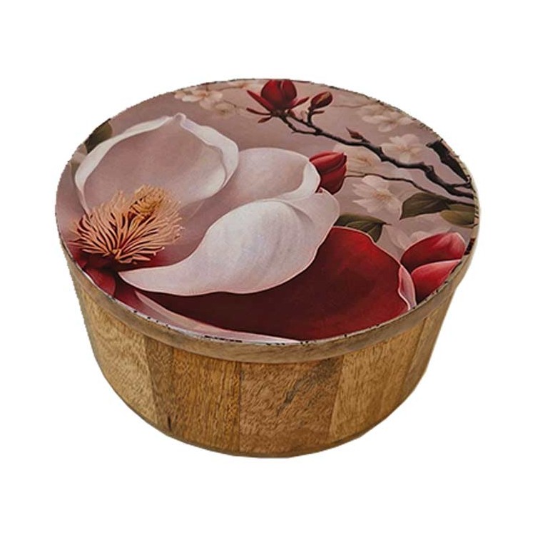 Scatola tonda Magnolia Tree 20x20x10