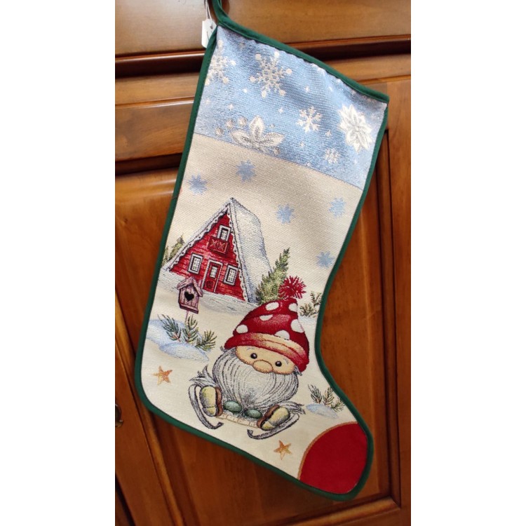 Calza della Befana Decorativa in Gobelin