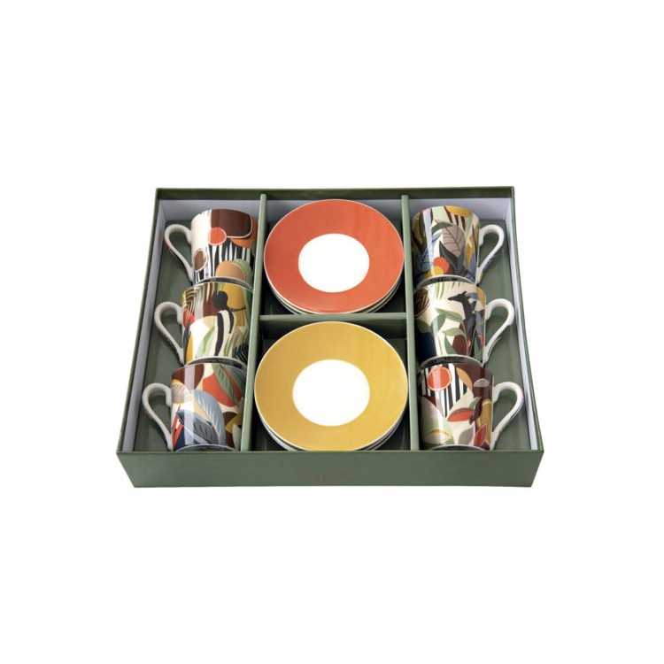 Set sei tazzine con piattino Kilimangiaro