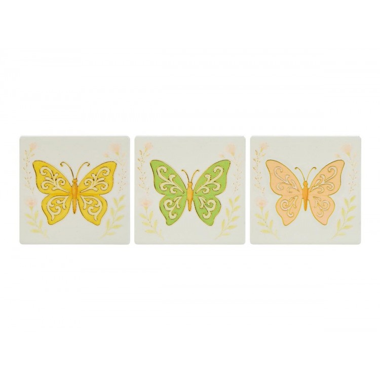 Calamita Farfalla Ceramica 3 Ass.7,5X7,5Cm