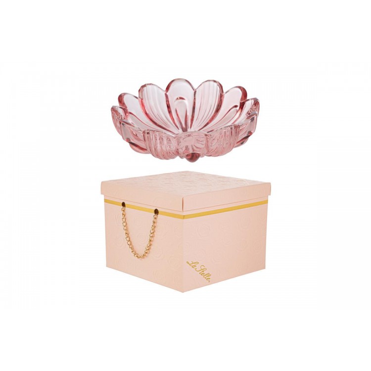 Fiore Coppetta Vetro Ciliegia 14X14Xh.4Cm C/Box-Rose