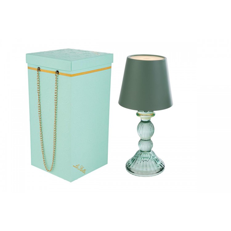 Lampada Drim Vetro Menta D. 11Xh.24.5Cm C/Box-Rose