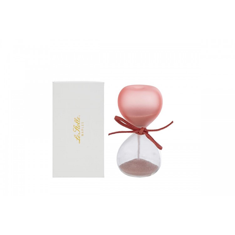 Clessidra Vetro Rosa Satinato H.8Cm C/Astuccio