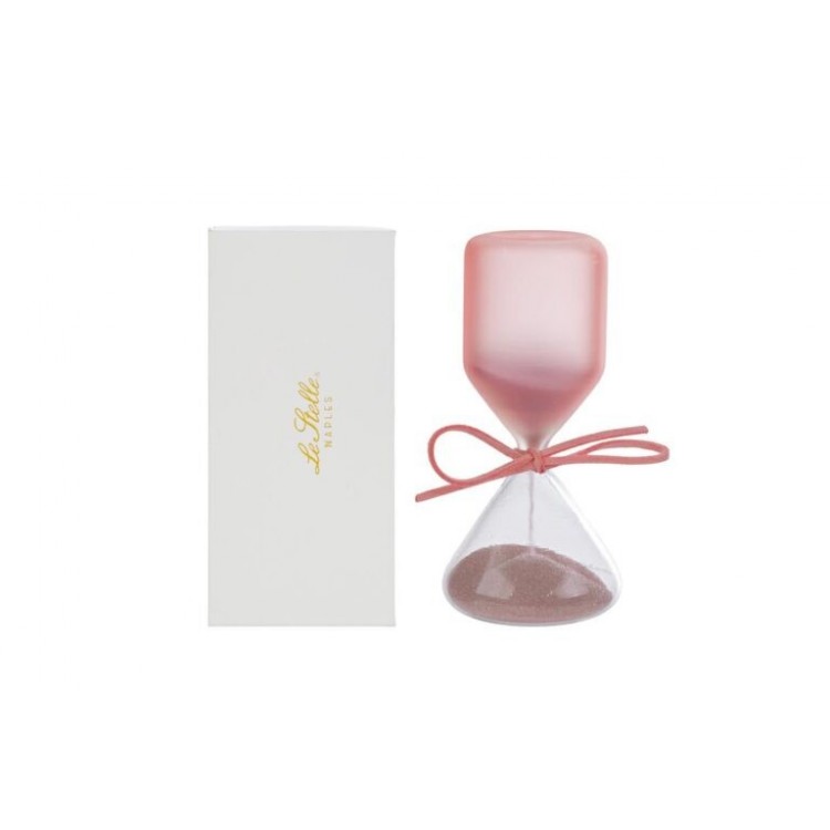 Clessidra Vetro Rosa Satinato H.12Cm C/Astuccio