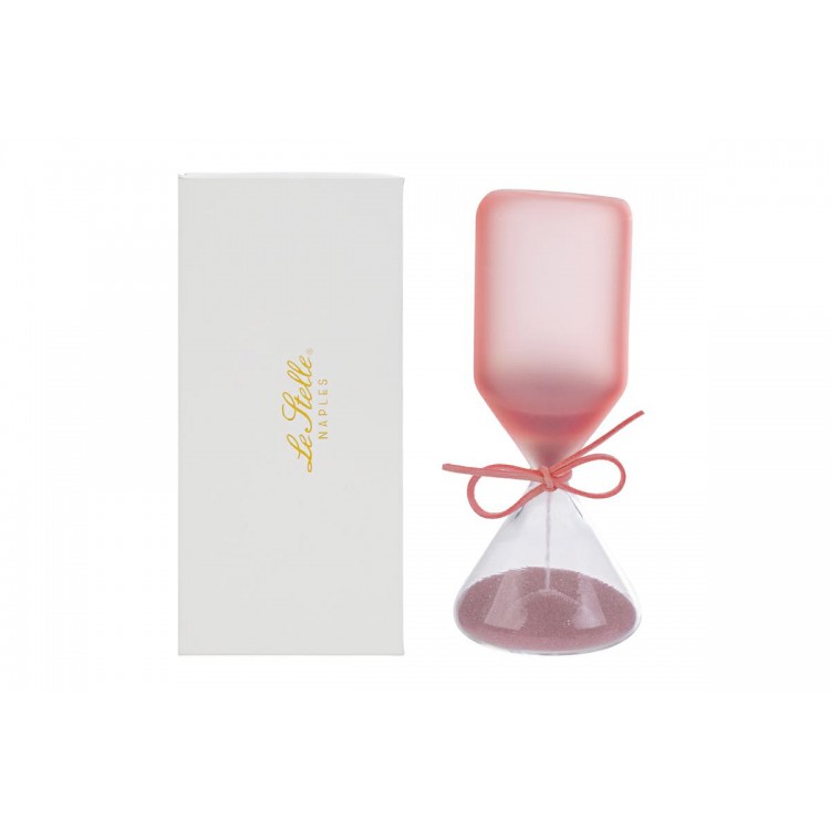 Clessidra Vetro Rosa Satinato H.15Cm C/Astuccio