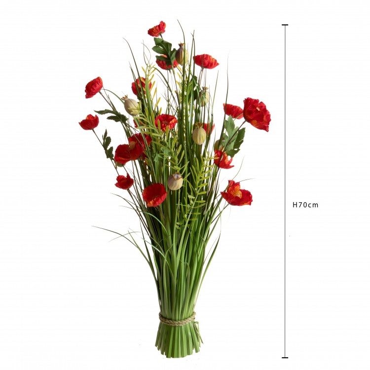 Fascio con Papaveri – 70 cm
