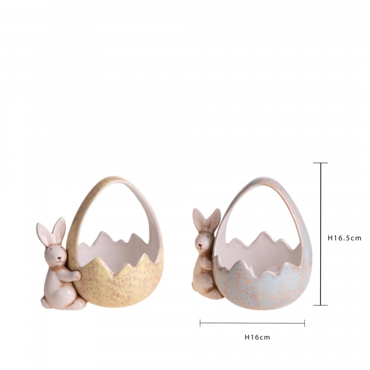 Set 2 Cestini con Coniglio – 12xH26 cm