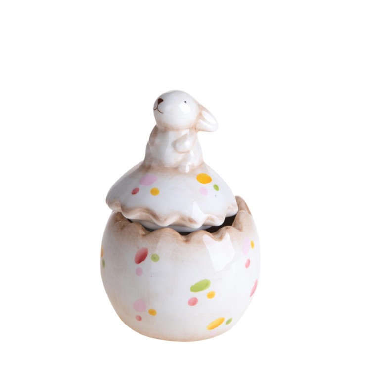 Uovo con Coperchio e Coniglio – D.13,5xH19 cm