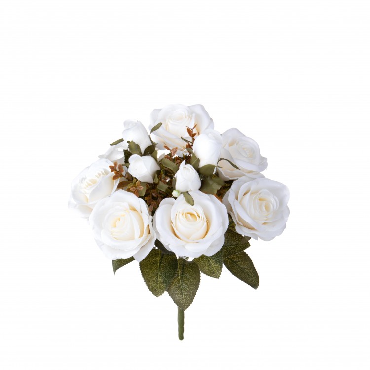 Bouquet Rose Anticato col. Crema – 39 cm