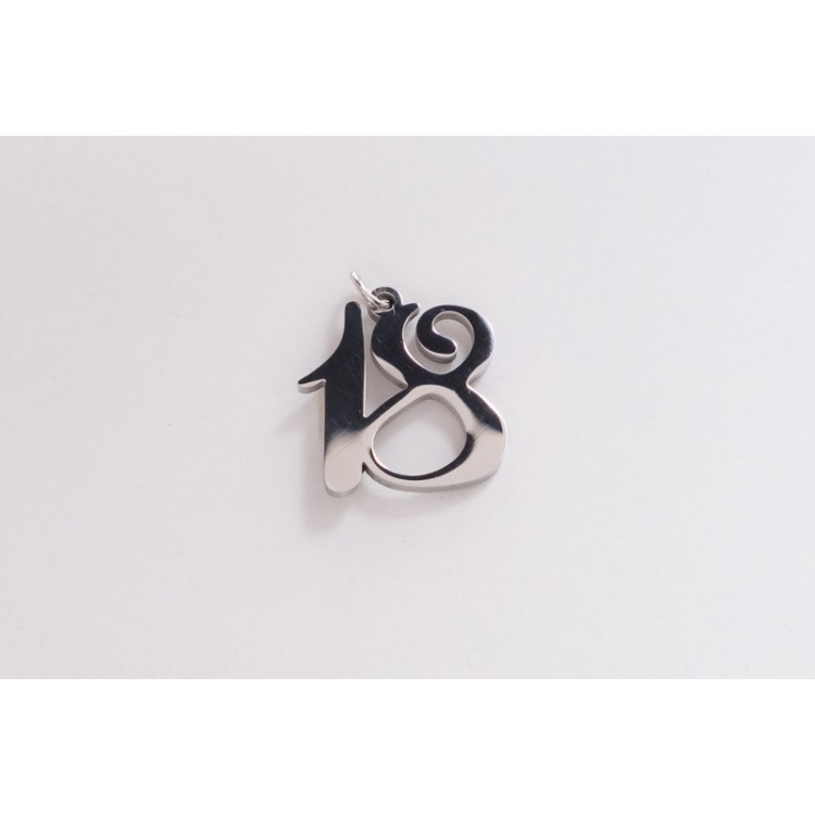 Charms Argento 2,3x2,3 cm con Gancio