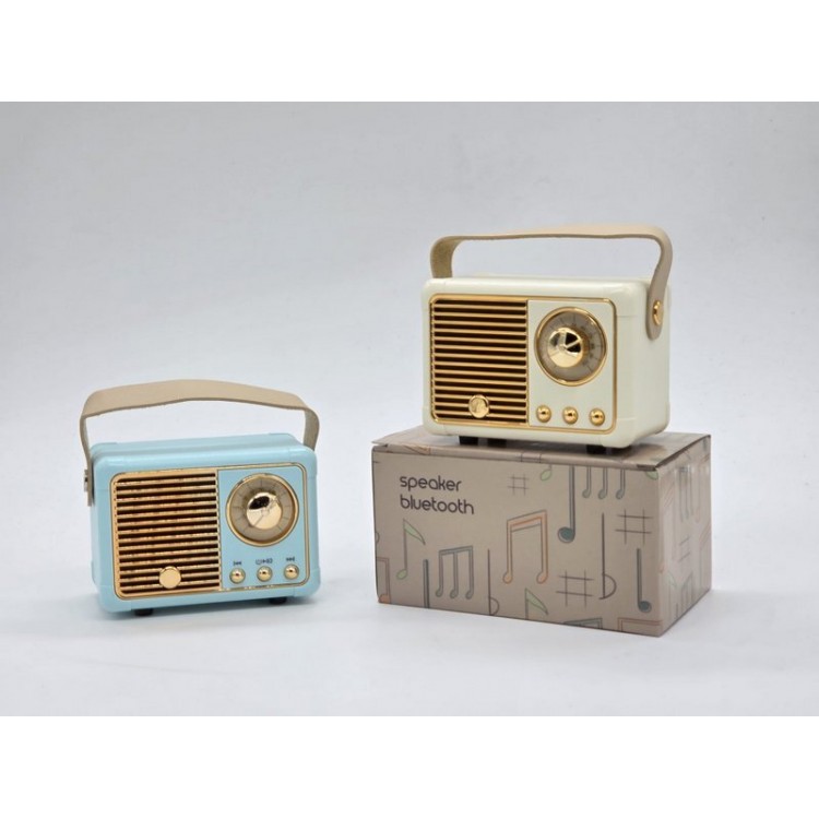Bluetooth Speaker Vintage 10x5x7 cm – 2 Colori assortiti Cuorematto