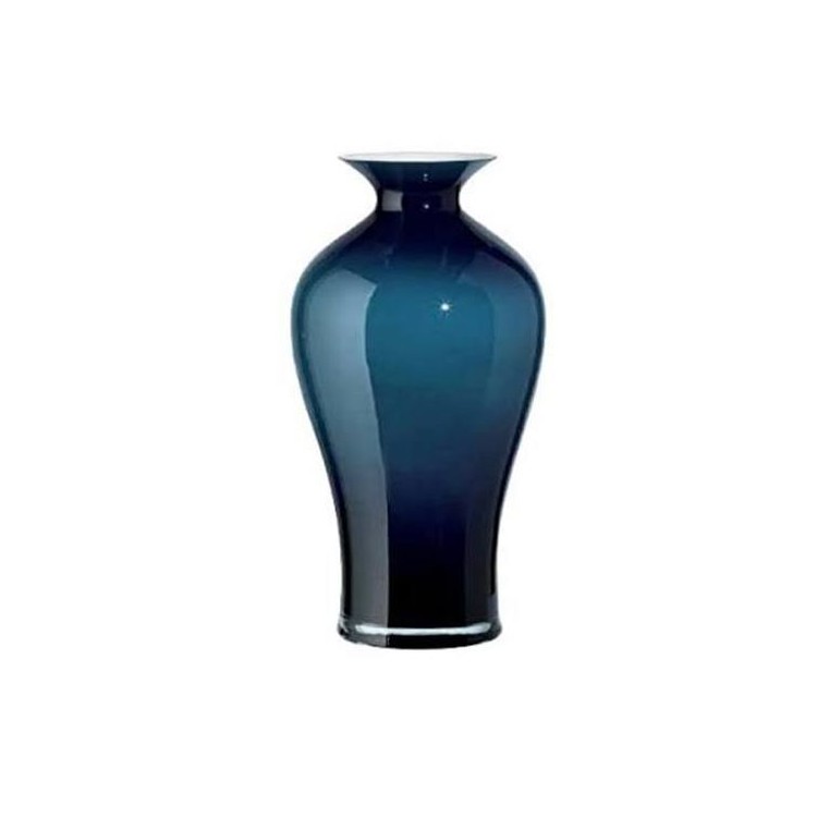 Vaso in Vetro Soffiato Rosso Aurora Onlylux – Vaso Decorativo Artigianale 42 cm