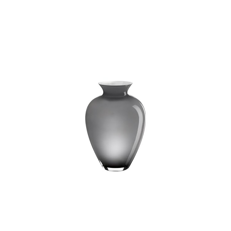 Vaso Decorativo in Vetro Grigio 29 cm Onlylux Aurora – Vetro Soffiato Artigianale