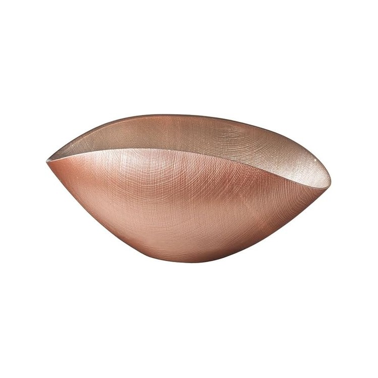 Coppa Burano Rosa Vintage/Corda 28 cm Onlylux – Coppa Decorativa in Vetro Centrifugato