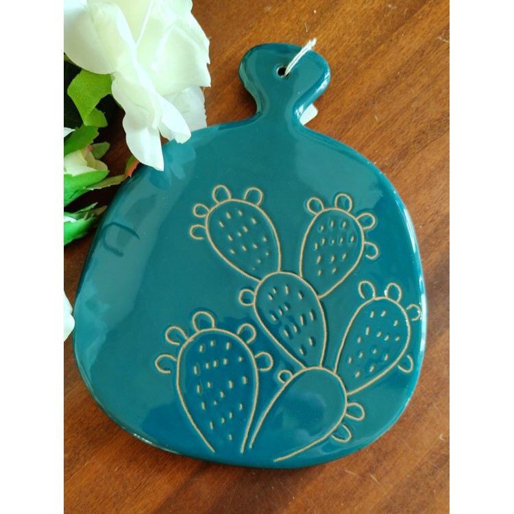 Sottopentola in Ceramica Artigianale Fico d'India 18x14 cm – Made in Italy