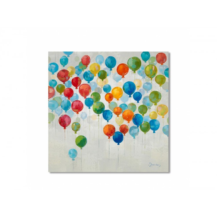 Quadro palloncini in volo 80 x 80
